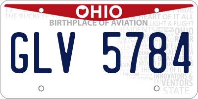 OH license plate GLV5784