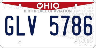 OH license plate GLV5786