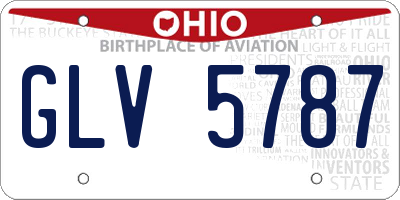 OH license plate GLV5787