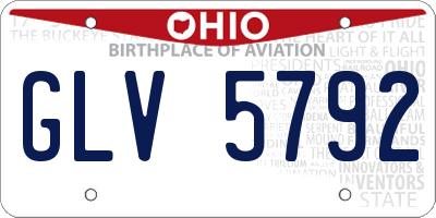 OH license plate GLV5792