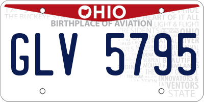 OH license plate GLV5795