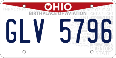OH license plate GLV5796
