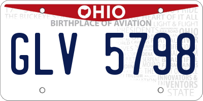 OH license plate GLV5798