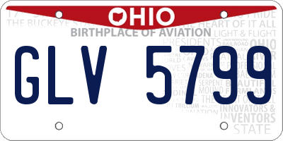 OH license plate GLV5799