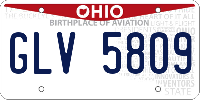 OH license plate GLV5809