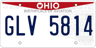 OH license plate GLV5814