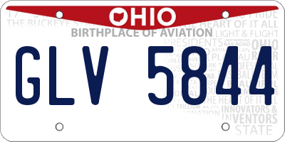 OH license plate GLV5844