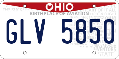 OH license plate GLV5850
