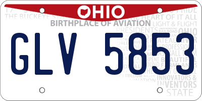 OH license plate GLV5853