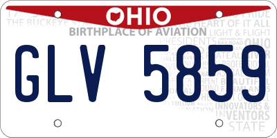 OH license plate GLV5859