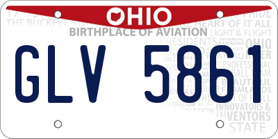 OH license plate GLV5861