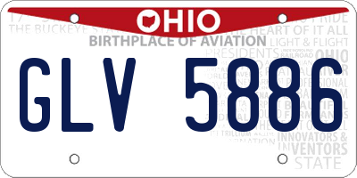 OH license plate GLV5886