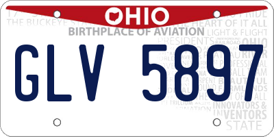 OH license plate GLV5897