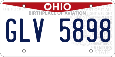 OH license plate GLV5898