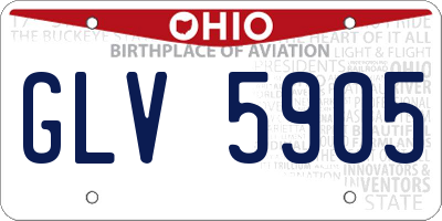 OH license plate GLV5905