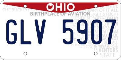 OH license plate GLV5907