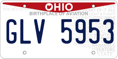 OH license plate GLV5953