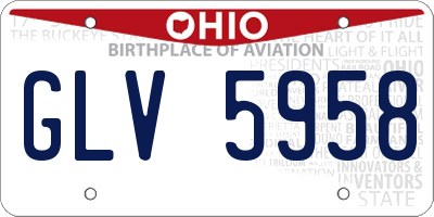 OH license plate GLV5958