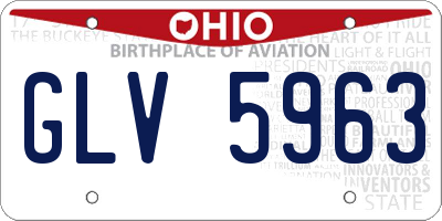 OH license plate GLV5963