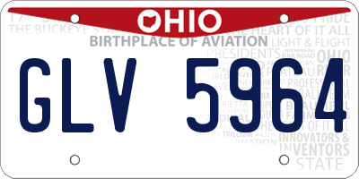 OH license plate GLV5964