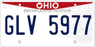 OH license plate GLV5977