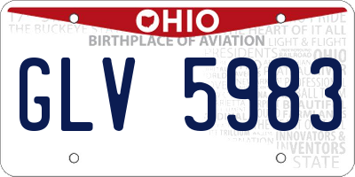 OH license plate GLV5983