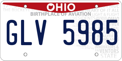 OH license plate GLV5985
