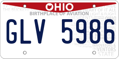 OH license plate GLV5986