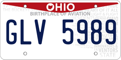 OH license plate GLV5989