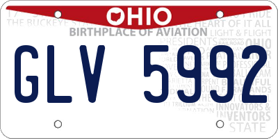 OH license plate GLV5992
