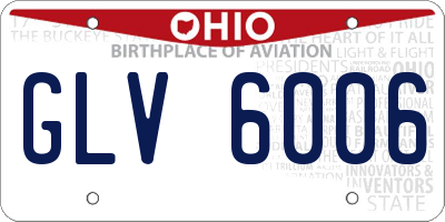 OH license plate GLV6006