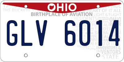 OH license plate GLV6014