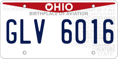 OH license plate GLV6016