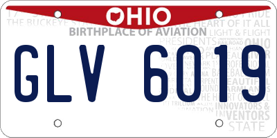 OH license plate GLV6019