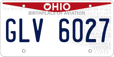 OH license plate GLV6027