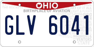 OH license plate GLV6041