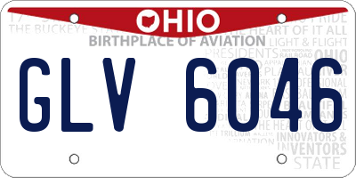 OH license plate GLV6046