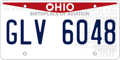 OH license plate GLV6048