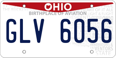 OH license plate GLV6056