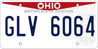 OH license plate GLV6064