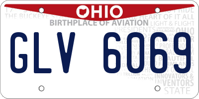 OH license plate GLV6069
