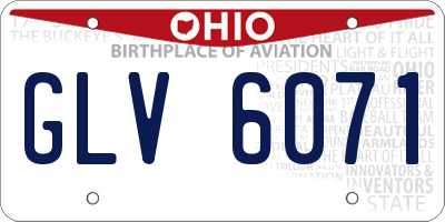 OH license plate GLV6071