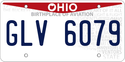 OH license plate GLV6079