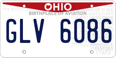 OH license plate GLV6086