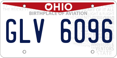 OH license plate GLV6096