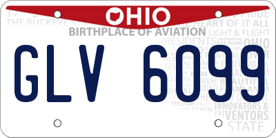 OH license plate GLV6099