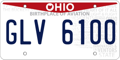 OH license plate GLV6100