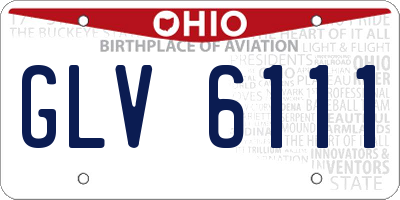 OH license plate GLV6111