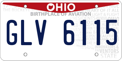 OH license plate GLV6115