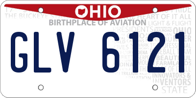 OH license plate GLV6121